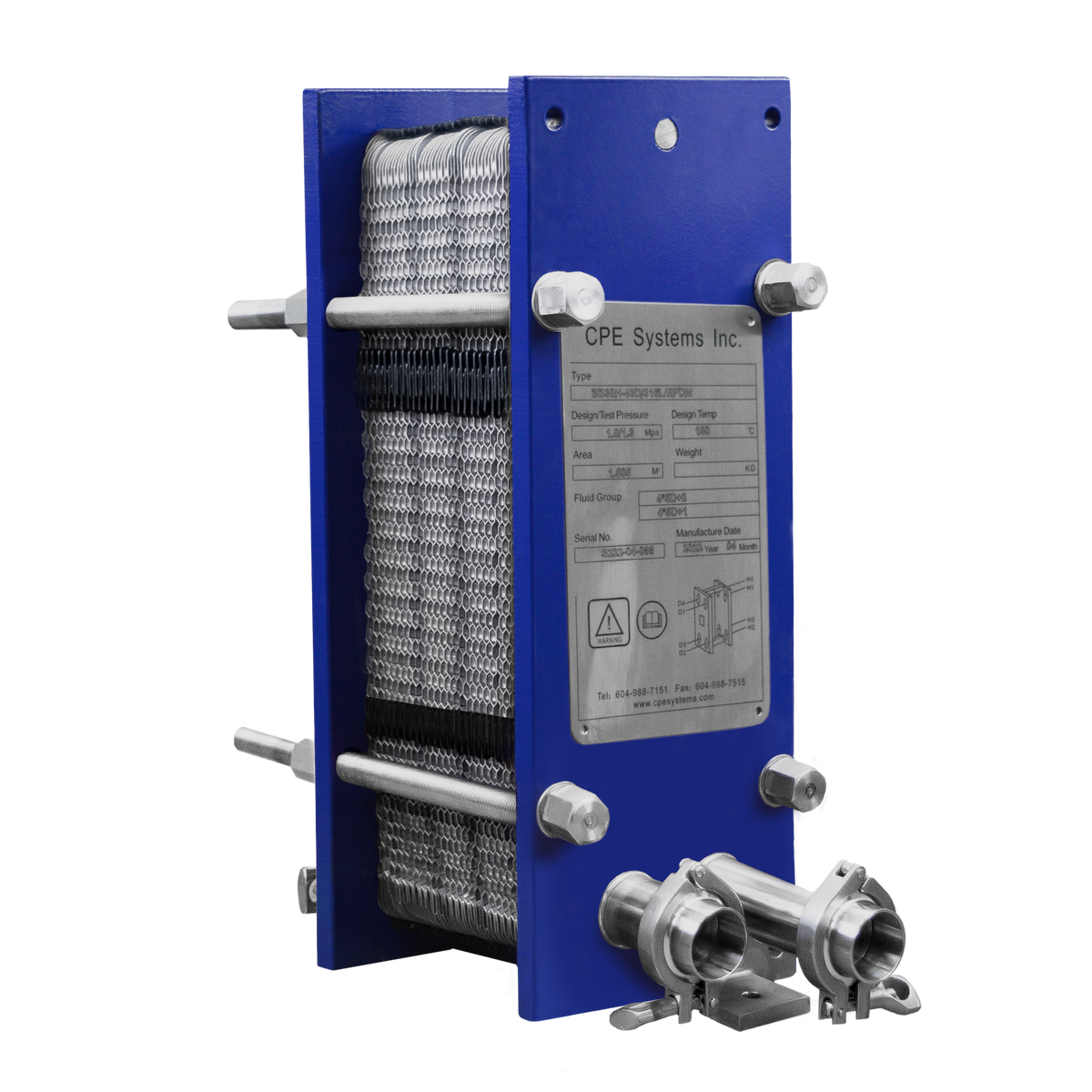 CPE30H-XXD Plate Heat Exchanger – CPE Systems Inc.