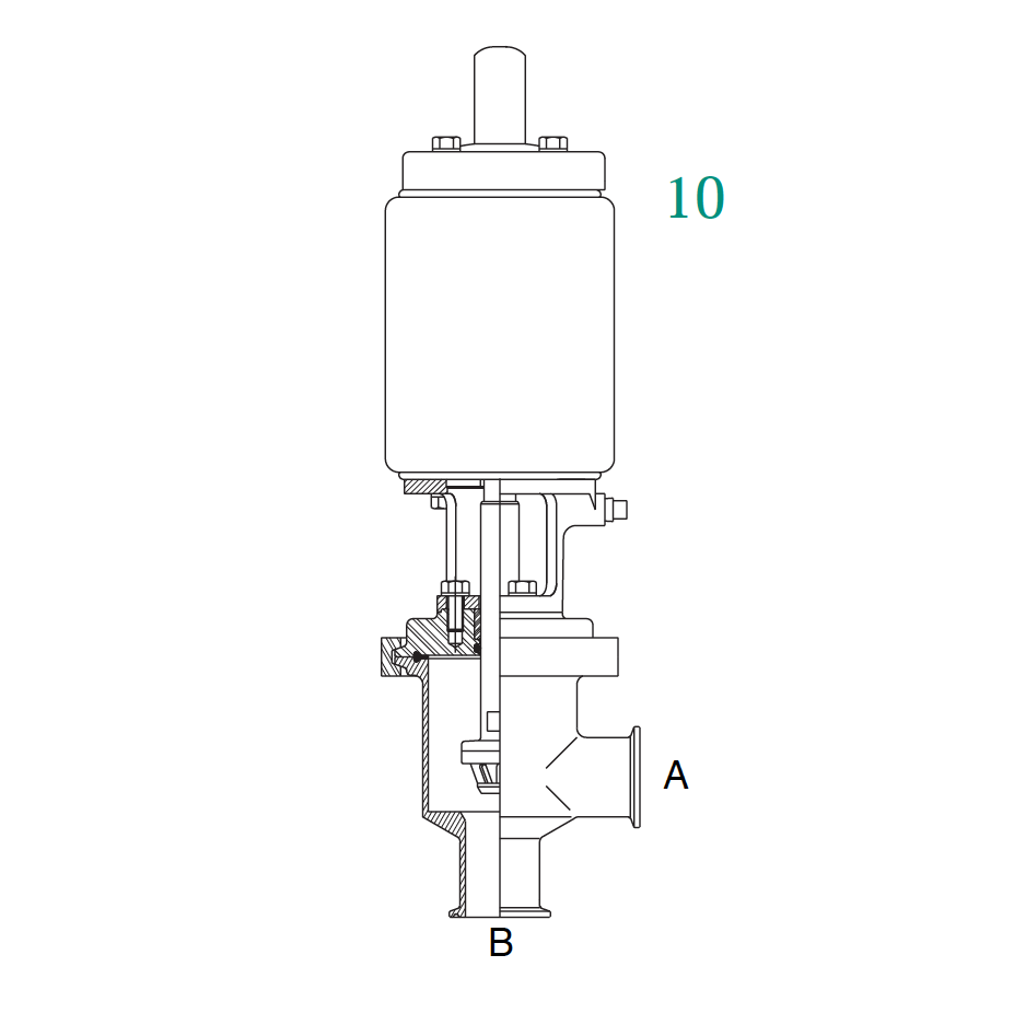 361 Series Air Actuated Seat Valve 3" - Sale