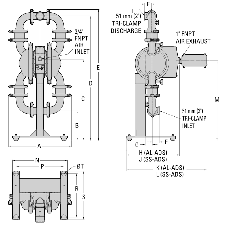 PS8 Hygienic (mushroom/ball valve) With Fixed Stand