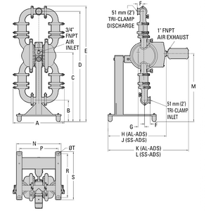 Wilden PS8 (2") Saniflo Hygienic AODD Pump