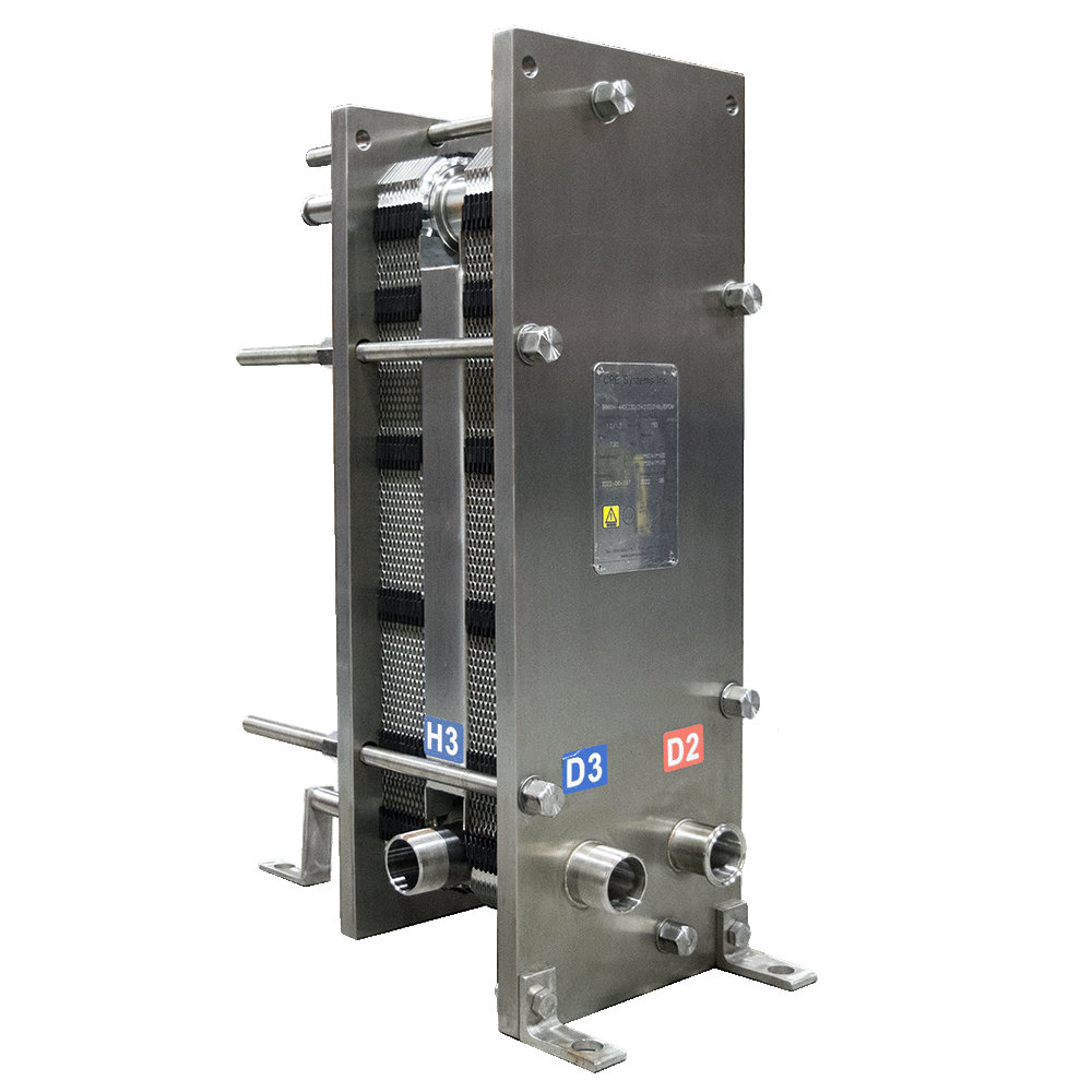 15 BBL CPE60H-34D-2S Stainless Steel Heat Exchanger (2 Section)