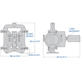 Wilden PS4 (2" Tri-Clamp)  Saniflo FDA AODD Pump