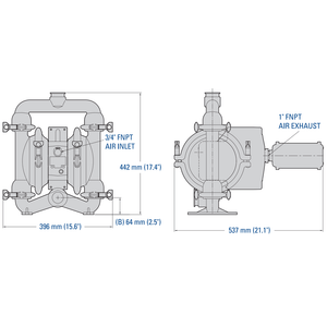 Wilden PS4 (2" Tri-Clamp)  Saniflo FDA AODD Pump