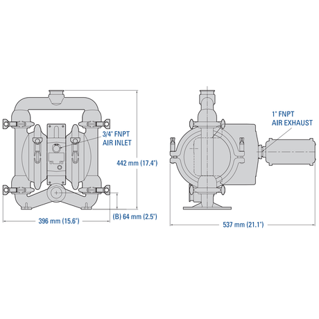 Wilden PS4 (2" Tri-Clamp)  Saniflo FDA AODD Pump