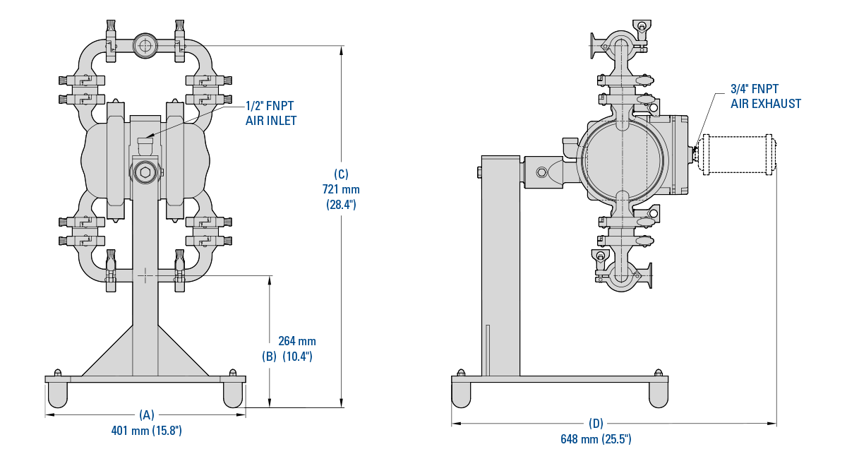 Wilden PS2 (1") Saniflo Hygienic AODD Pump