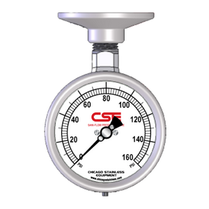 2-1/2” (63mm) Sani-Flow Brewery Pressure Gauge
