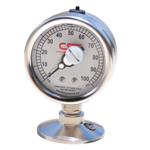 2-1/2” (63mm) Sani-Flow Brewery Pressure Gauge