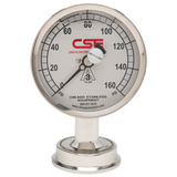 3-1/2” (90mm) Sani-Flow Pressure Gauge with Bottom Mount