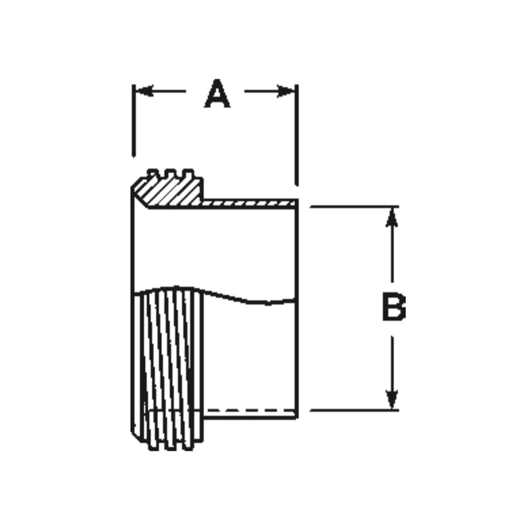 L15A7 - Long Threaded Bevel Ferrule