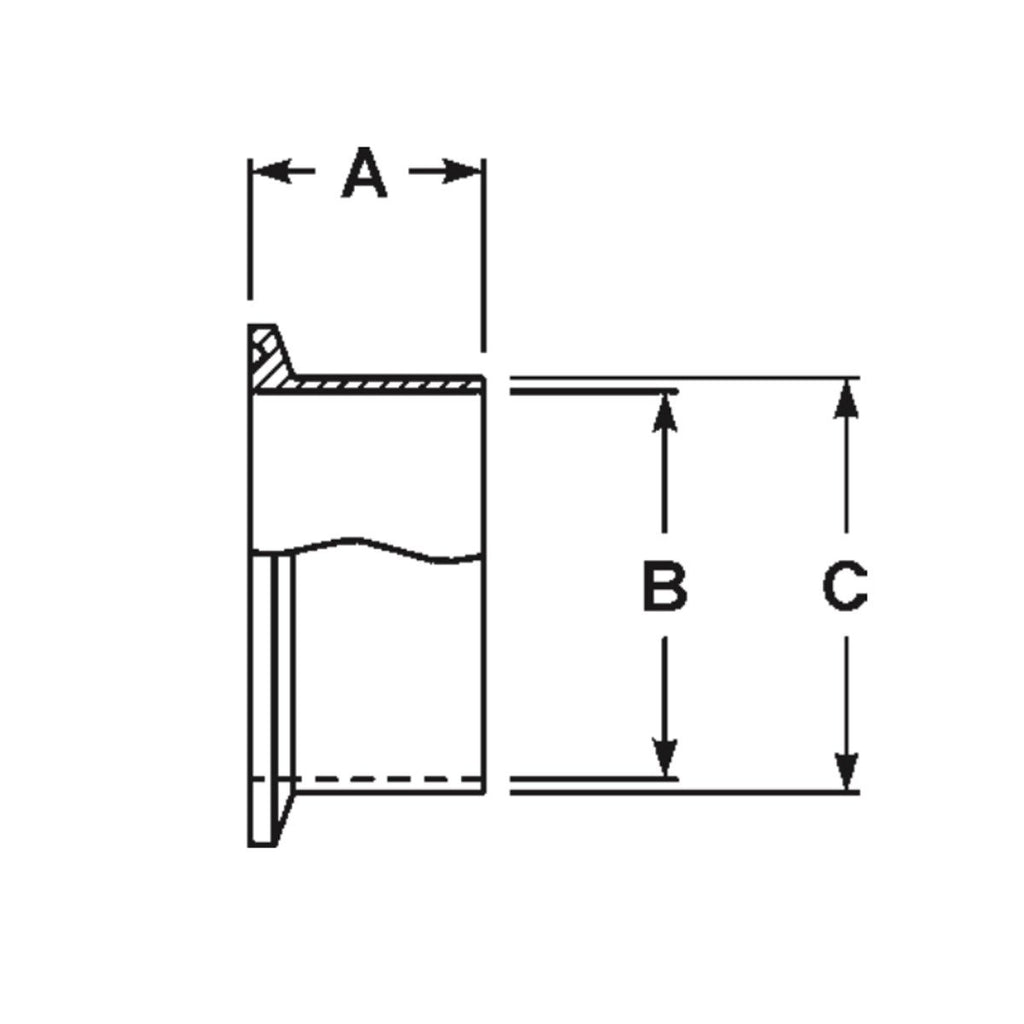 L14AM7 - Tri-Clamp Long Ferrule