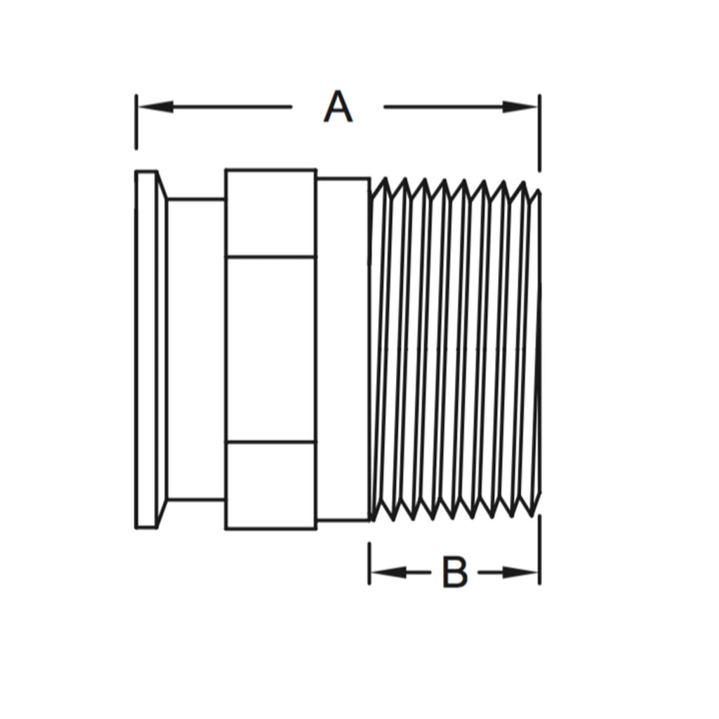 21MP - Tri-Clamp x Male NPT Adapters