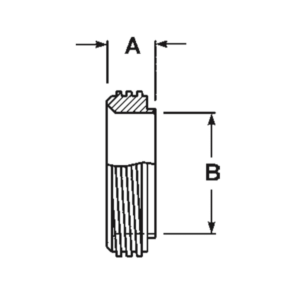 15TRF - Short Threaded Bevel Ferrule (5 pack)